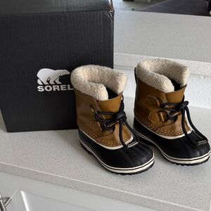 Sorel Children’s Yoot PAC Winter Rain Boots Mesquite / Black Size 9